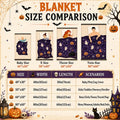 [Back to School] Pink Halloween Highland Cow Blanket 60''x80'' - 100% Polyester Flannel, Cute Ghost-Pumpkin-Bow Halloween Element Blanket, Cozy Nights Keep Warm Throw for Women, Fall Dorm Decor, Holiday Gift