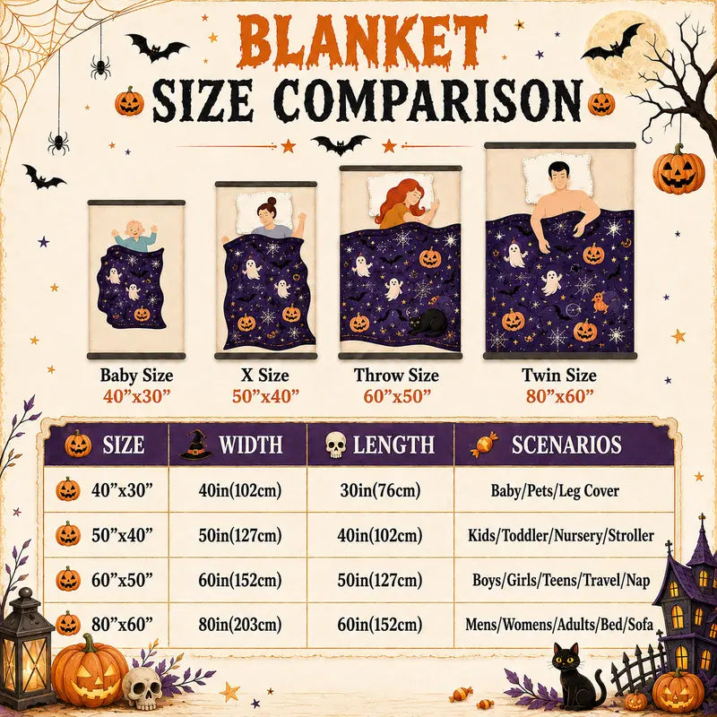 [Back to School] Pink Halloween Highland Cow Blanket 60''x80'' - 100% Polyester Flannel, Cute Ghost-Pumpkin-Bow Halloween Element Blanket, Cozy Nights Keep Warm Throw for Women, Fall Dorm Decor, Holiday Gift